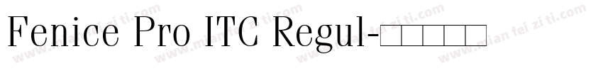 Fenice Pro ITC Regul字体转换